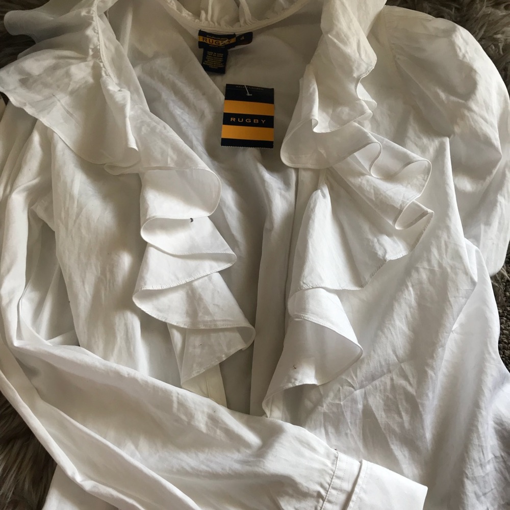 NWT Ralph Lauren Women’s Rugby Ruffle Blouse